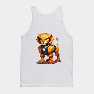 Cartoon lion robots. T-Shirt, Sticker. Tank Top